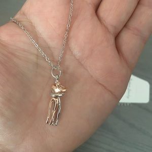 Lovers necklace, rose gold and silver color